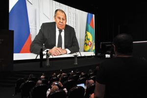 Министр иностранных дел России, председатель попечительского совета фонда "Русский мир" Сергей Лавров