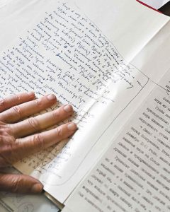 Страницы рукописи романа Чаковского "Неоконченный портрет"