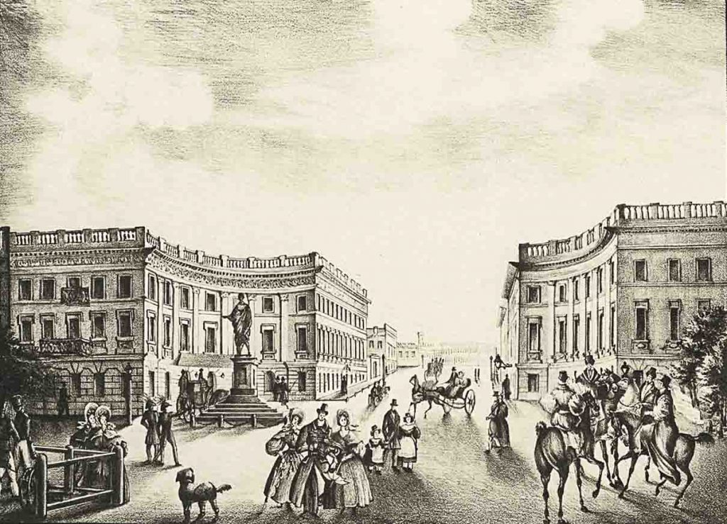 П.А. Гординский. Одесса, Приморский бульвар. 1830-е годы