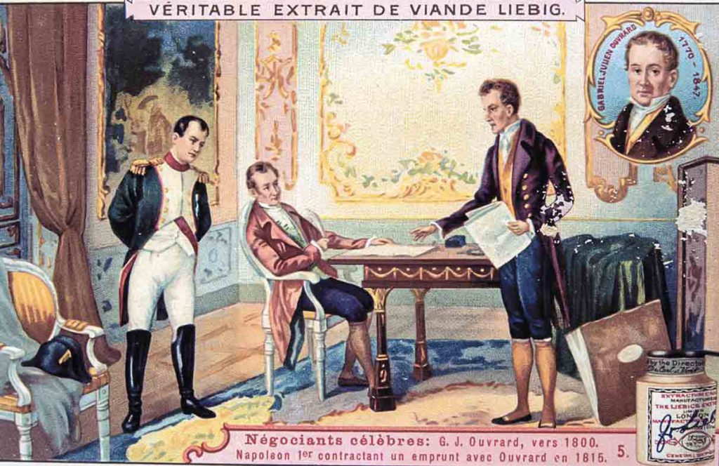 Наполеон заключает договор займа с Увраром в 1815 году