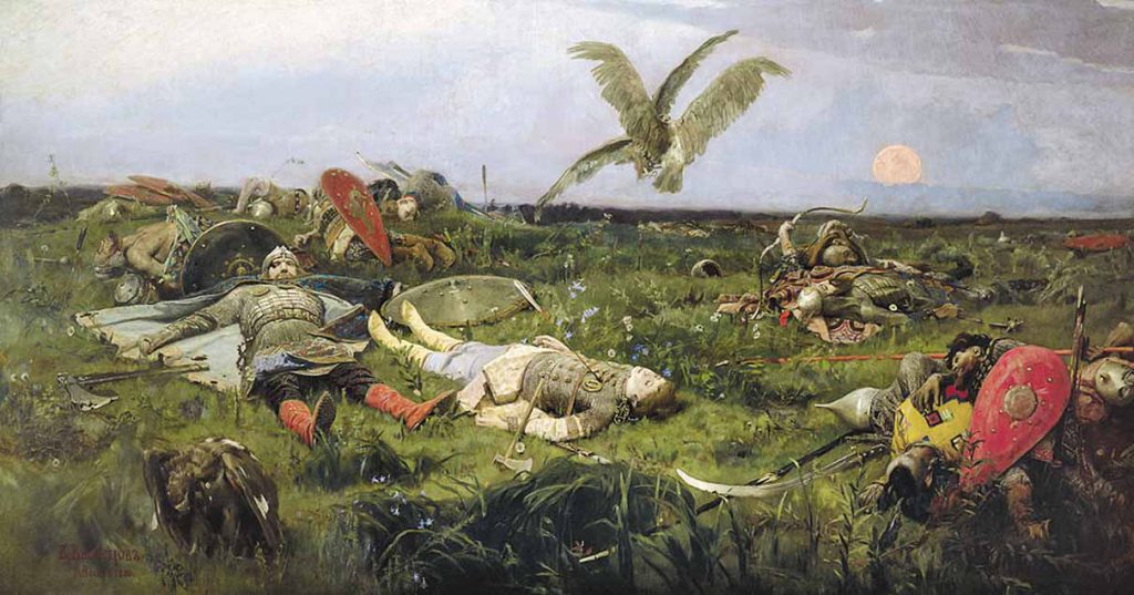 В.М. Васнецов. После побоища Игоря Святославича с половцами. 1880 год