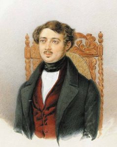 Э. Росси. Анатолий Николаевич Демидов князь Сан-Донато. Акварельный портрет. 1840 год