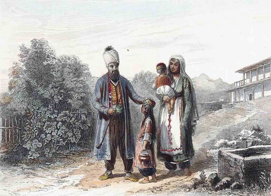 Крымские татары. Иллюстрация из книги Ш. Сен-Жюльена «Живописное путешествие по России»