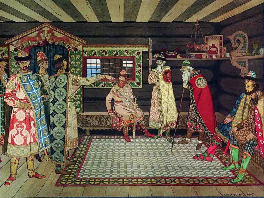 И.Я. Билибин. Съезд князей. 1907 год