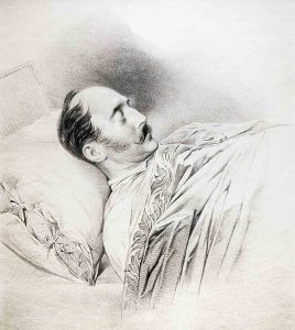В.И. Гау. Николай I на смертном одре. 1855 год