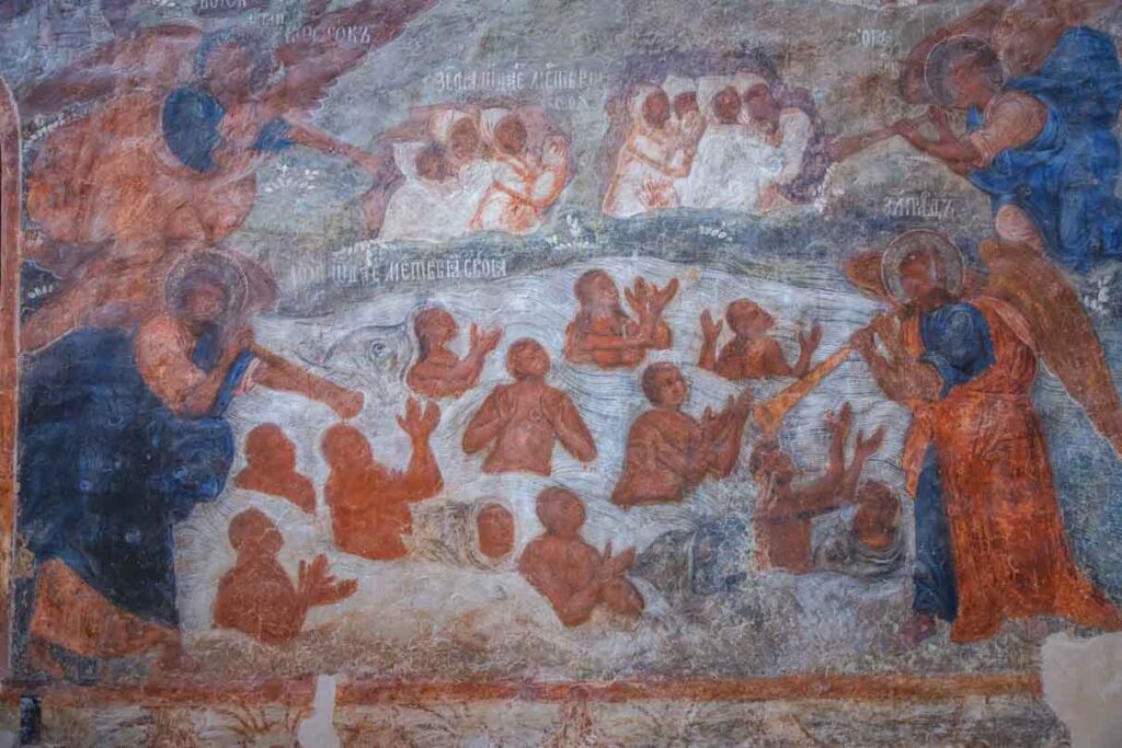 Фреска Знаменского собора. Из сцен Апокалипсиса и Страшного суда