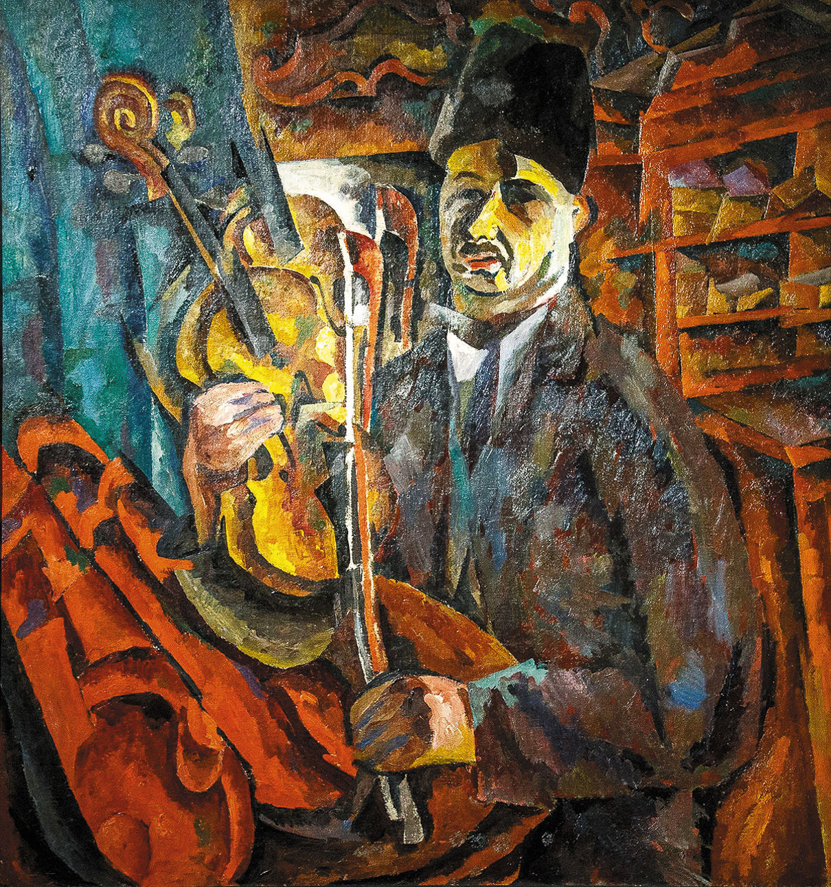 Аристарх Лентулов. Автопортрет со скрипкой