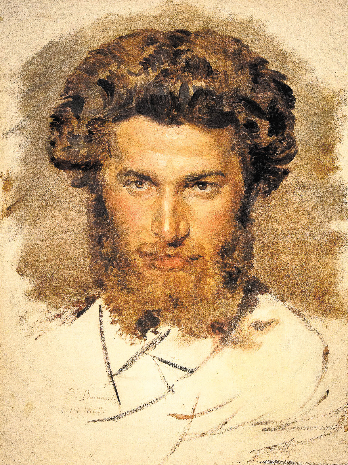 Виктор Васнецов. Портрет А.И. Куинджи, 1869 год