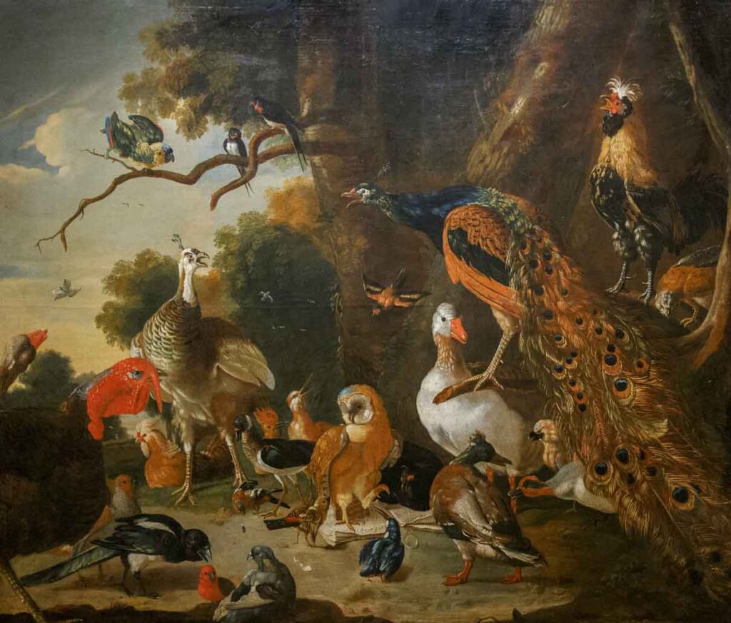 Анималистическая композиция "Птичий концерт" — одно из самых любимых посетителями полотен