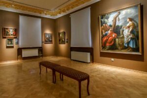 Картина "Христос и самаритянка", созданная художником мастерской Якоба Йорданса