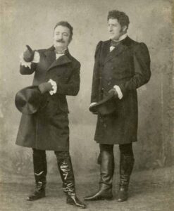 Корифеи итальянской оперы Анджело Мазини (Ленский) и Маттиа Баттистини (Онегин)