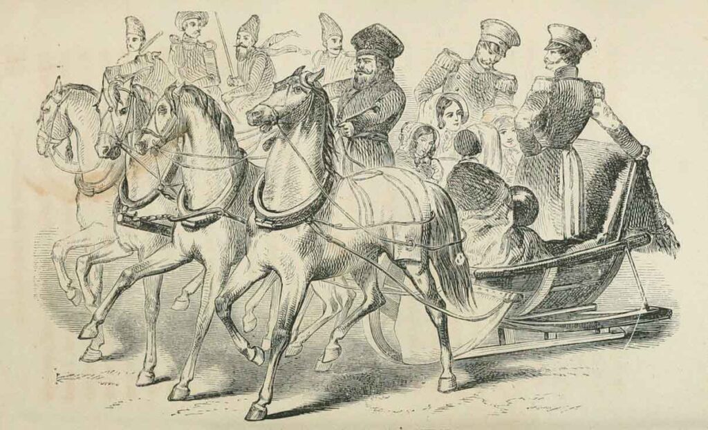 Иллюстрация из книги Ж. де Ланьи "Кнут и русские"