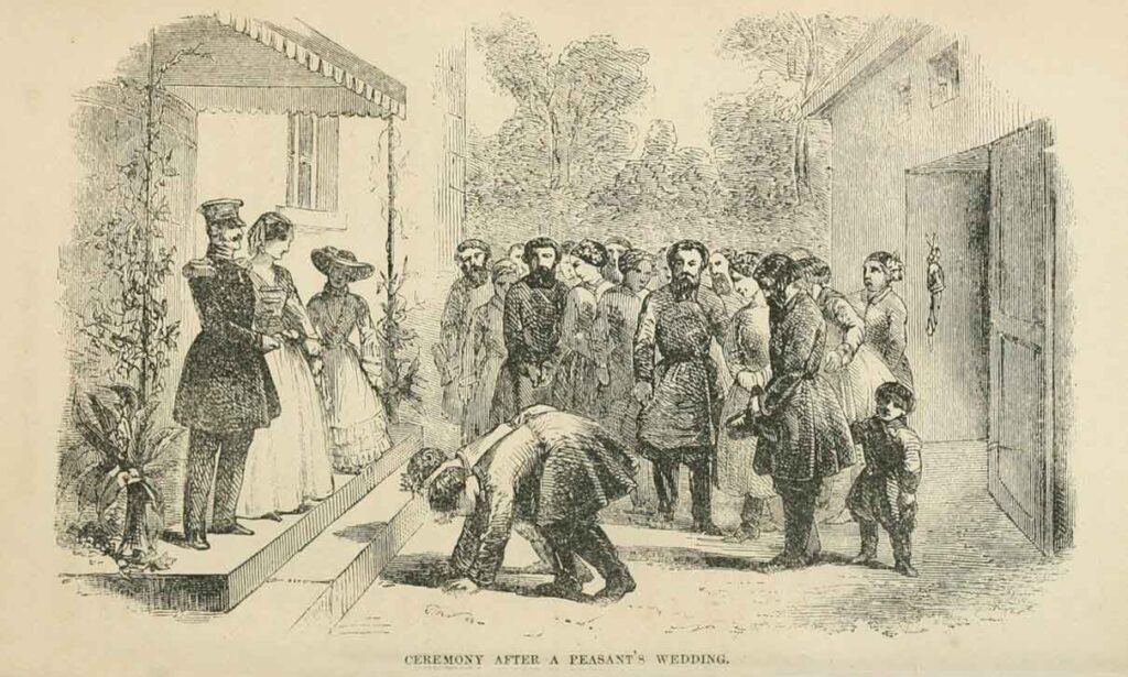 Иллюстрация из книги Ж. де Ланьи "Кнут и русские"