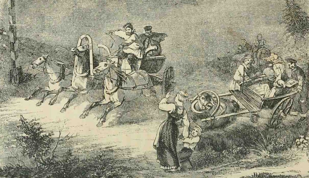 Иллюстрация из книги Ж. де Ланьи "Кнут и русские"