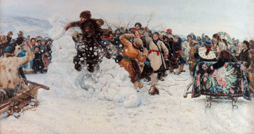 В.И. Суриков. Взятие снежного городка. 1891 год