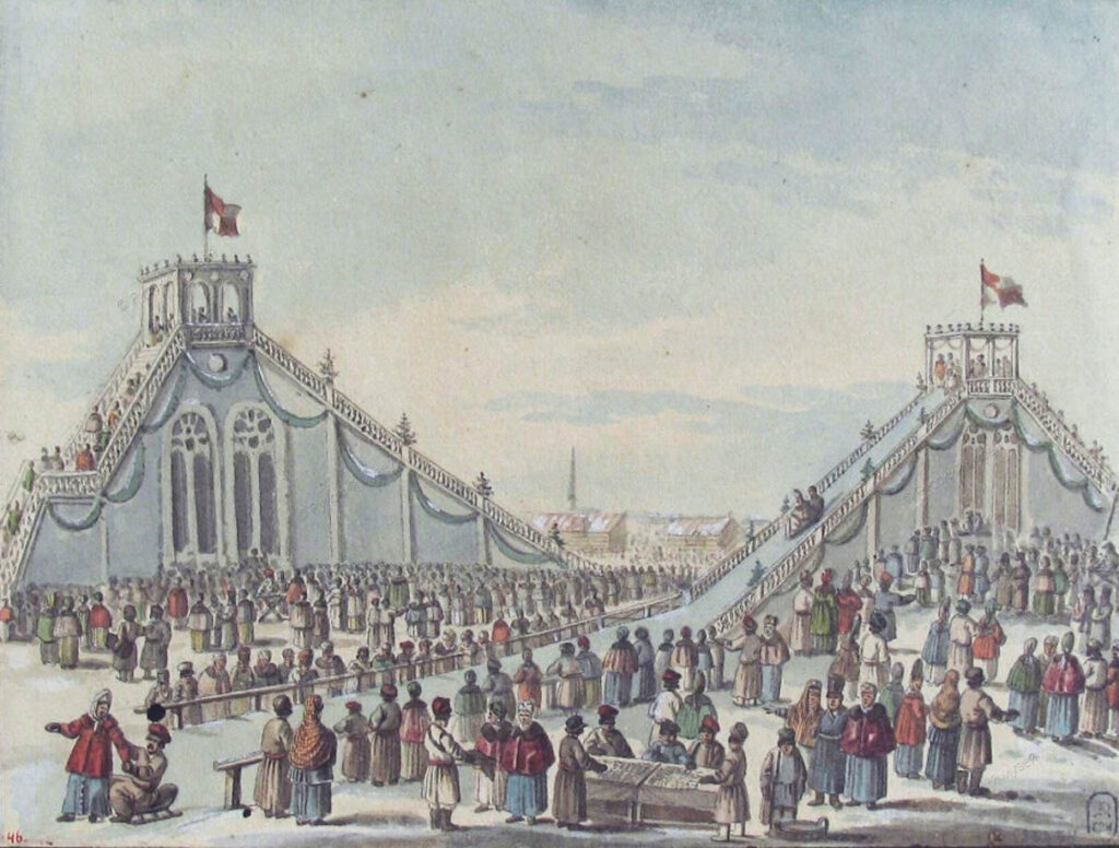 К.И. Кольман. Ледяные горы на Масленице. 1820-е годы