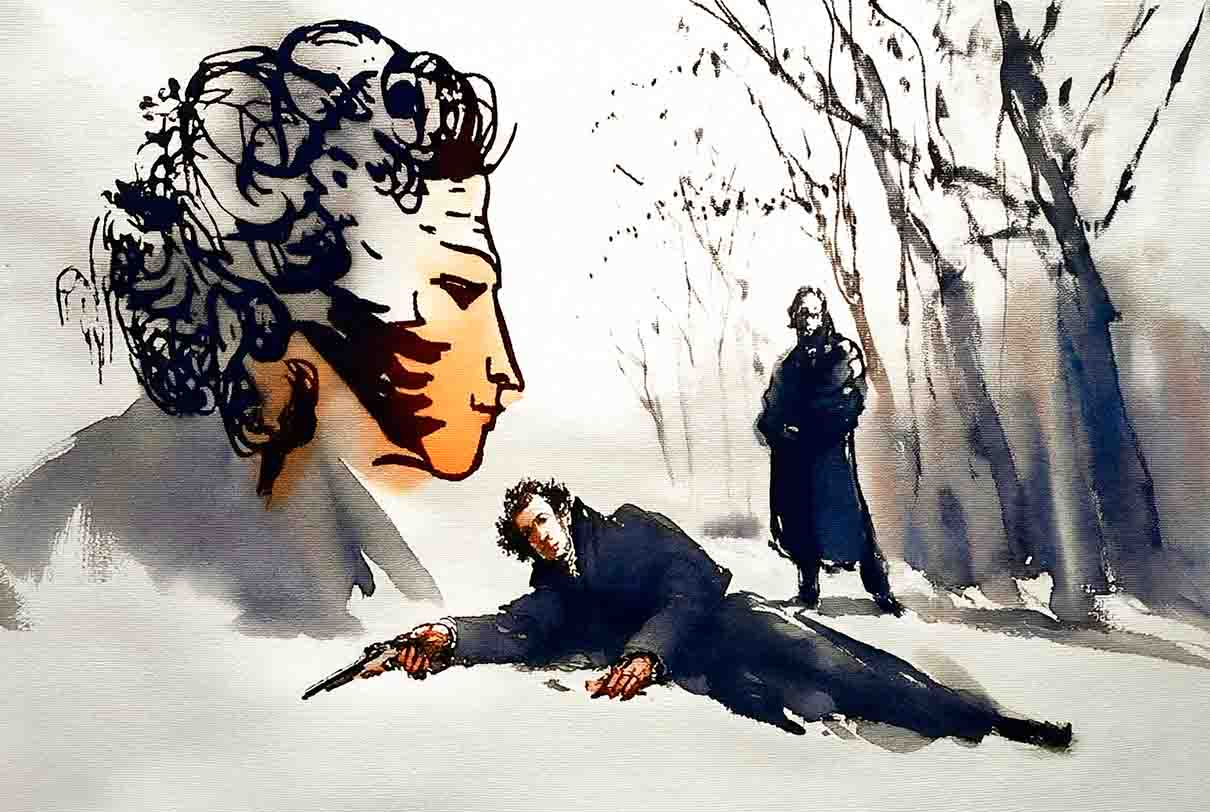 ИИ-генерация: дуэль Пушкина