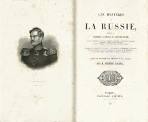 Портрет императора Николая I на фронтисписе книги Ф. Лакруа "Тайны России"