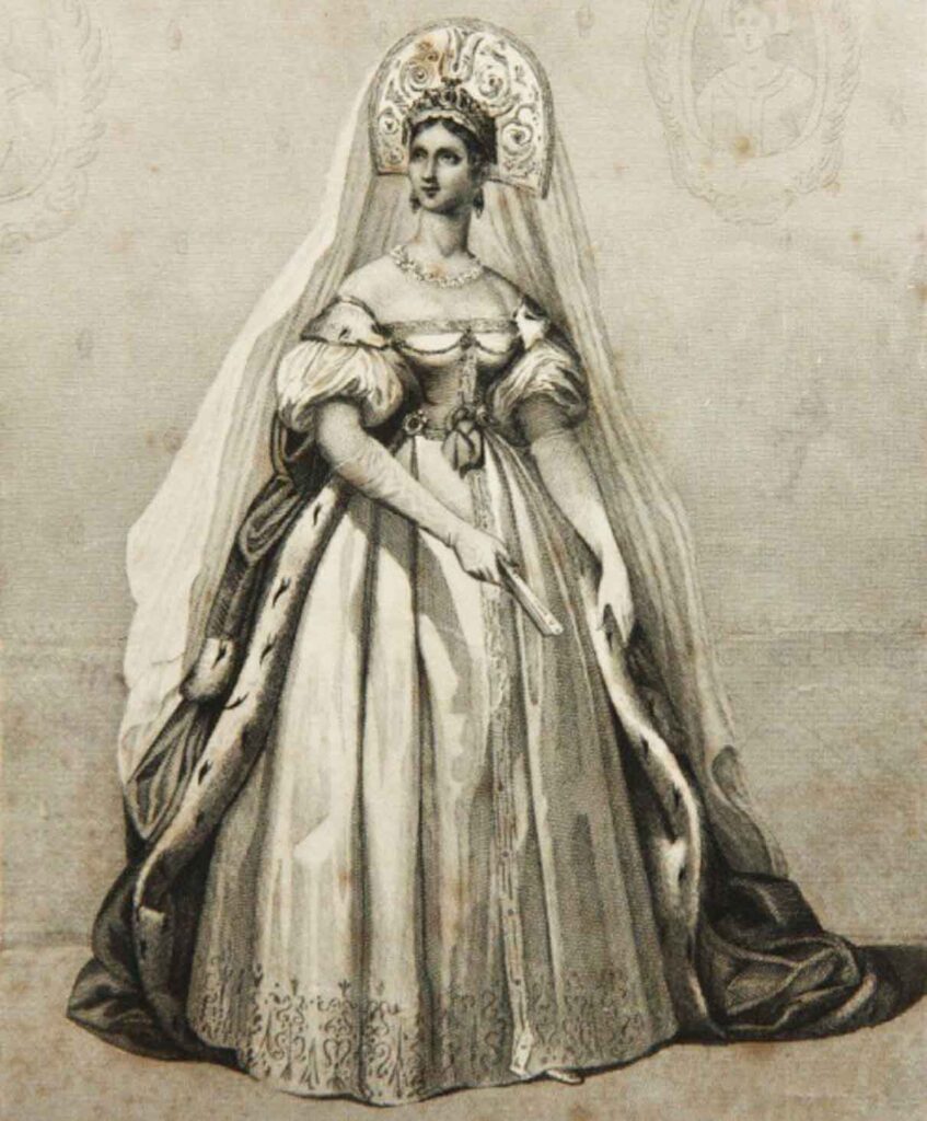 Императрица Александра Федоровна. Иллюстрация из книги Ф. Лакруа "Тайны России" (Париж, 1845)