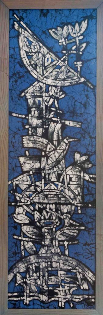 Многоярусный мир на текстильной фреске