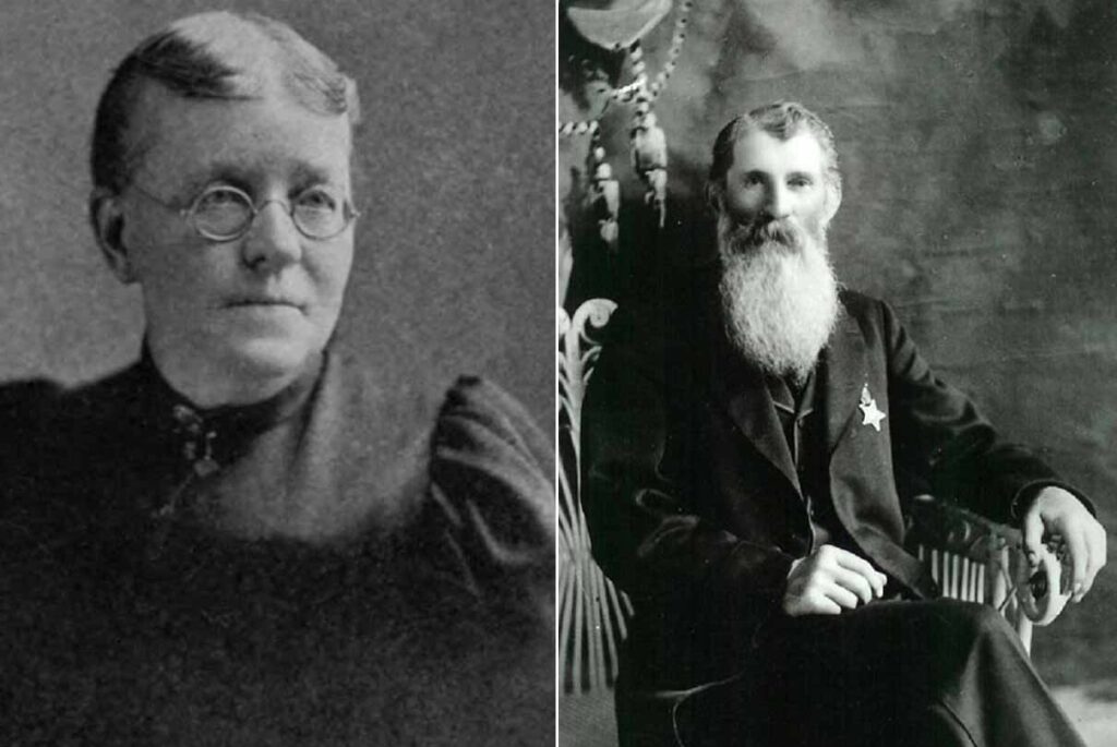 Мать Джека Лондона Флора Уэллман и отчим Джон Лондон