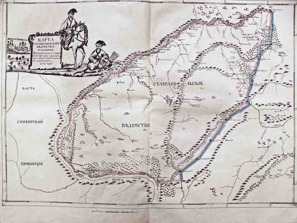 Карта Ставропольского ведомства. 1755 год
