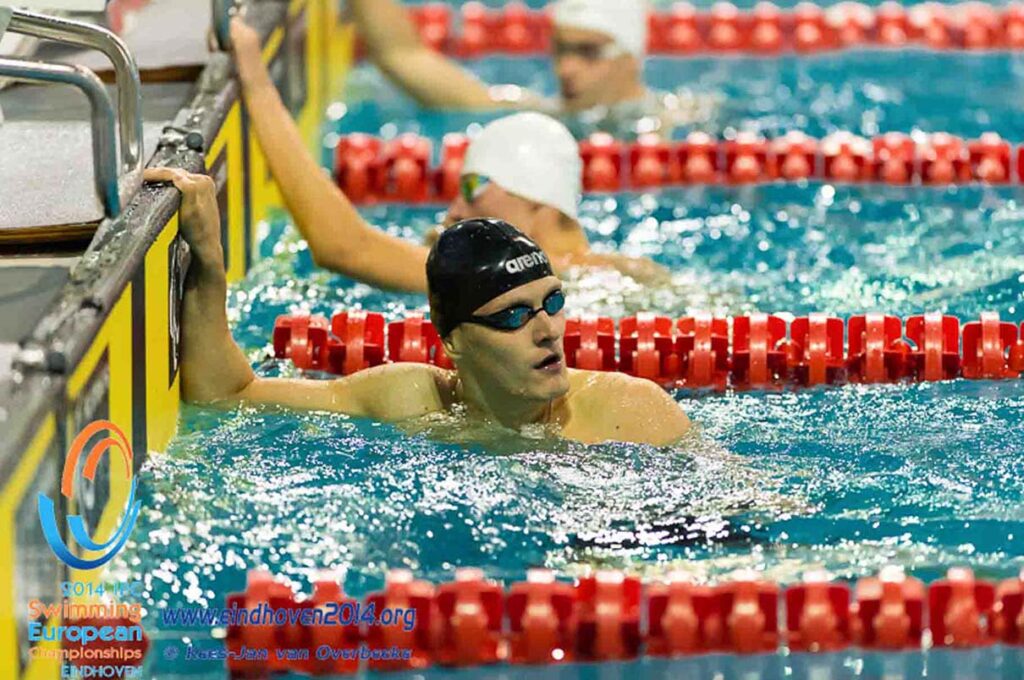Александр Голинтовский на чемпионате Европы по плаванию в Эйндховене