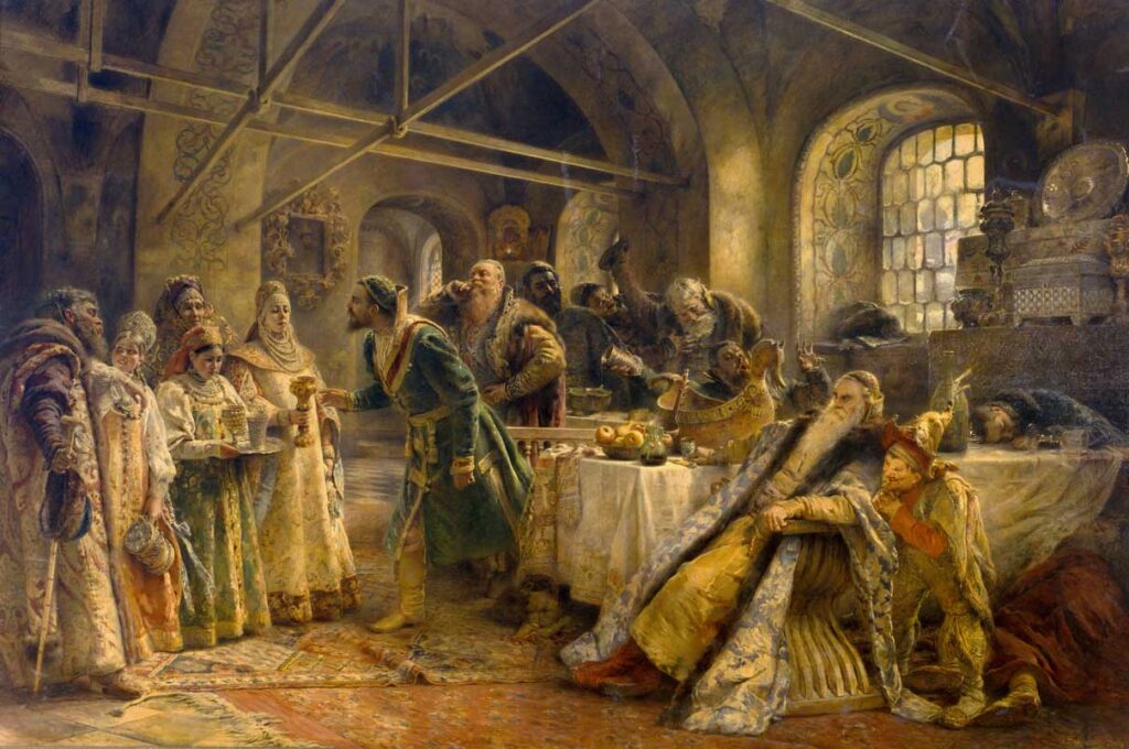 "Поцелуйный обряд" (1895) — одна из лучших картин Константина Маковского