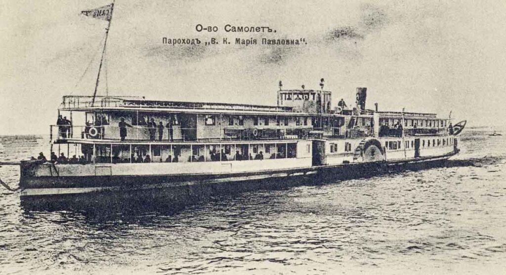 Пароход общества "Самолет" на Волге