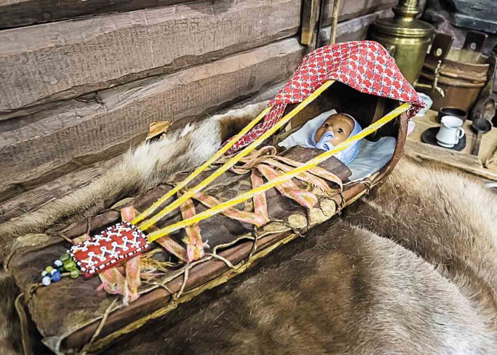 This is the cradle in which little Ulyana and her sisters were rocked.