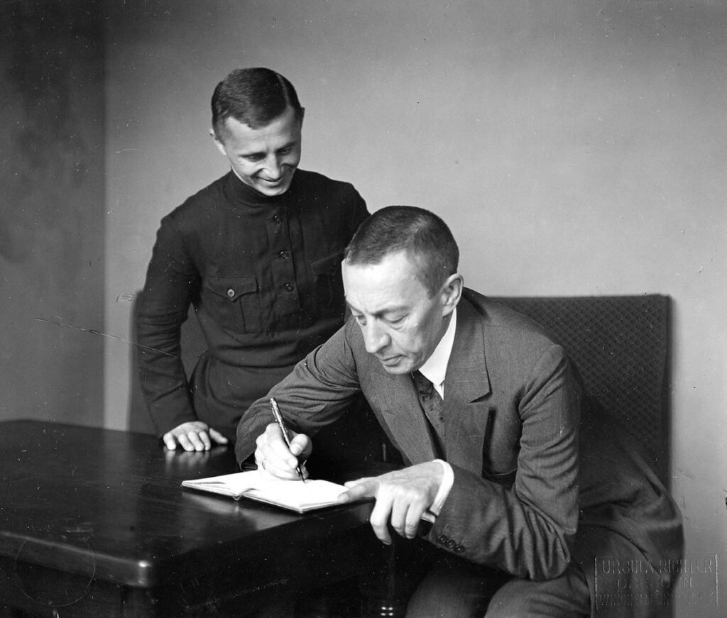 С Сергеем Рахманиновым. Дрезден. 1933 год