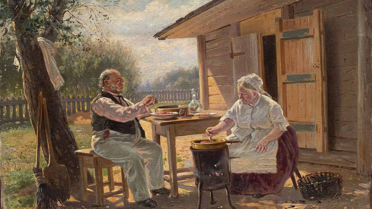 В.Е. Маковский. Варка варенья. 1876 год