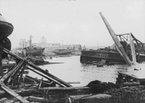 Вид на Керченский порт после захвата города немецкими войсками. 1943 год