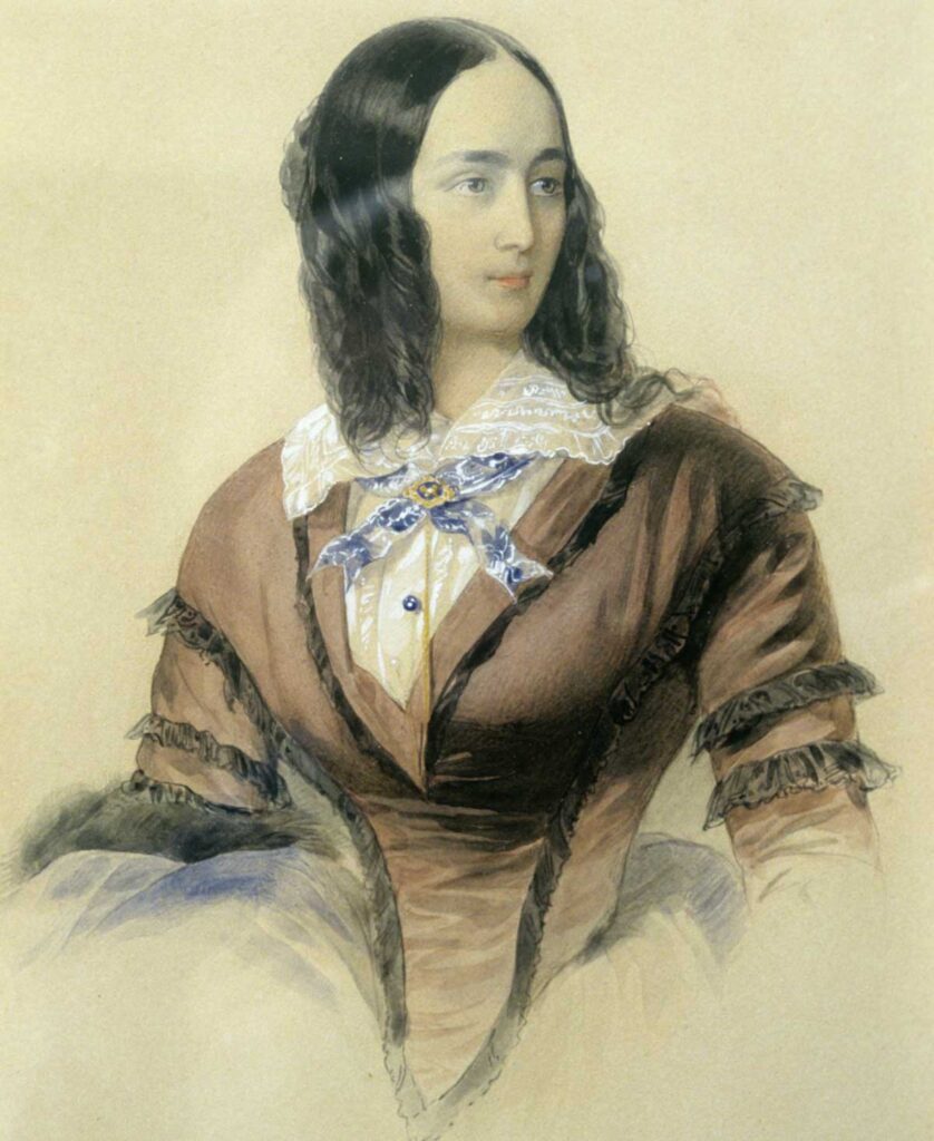 В.И. Гау. Портрет Натальи Николаевны Пушкиной. 1842 год