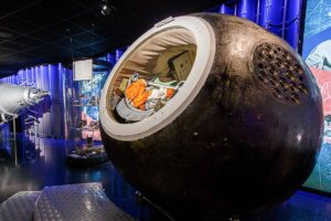 A model of the descent module of a single‑seat Vostok spacecraft