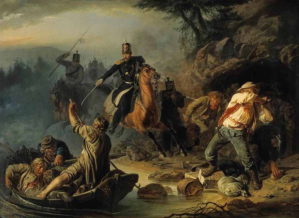 Василий Худяков. Стычка с финляндскими контрабандистами. 1853 год