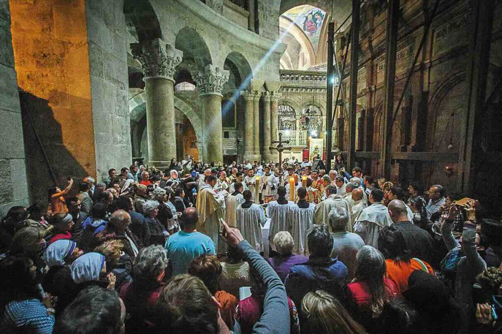 Good Friday. Service in the Church of the Holy Sepulchre.
