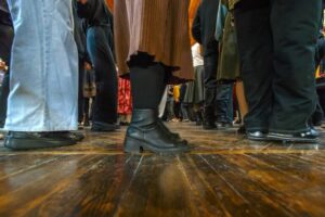 Dancing at the Siberian Cultural Center, captured from an unusual angle
