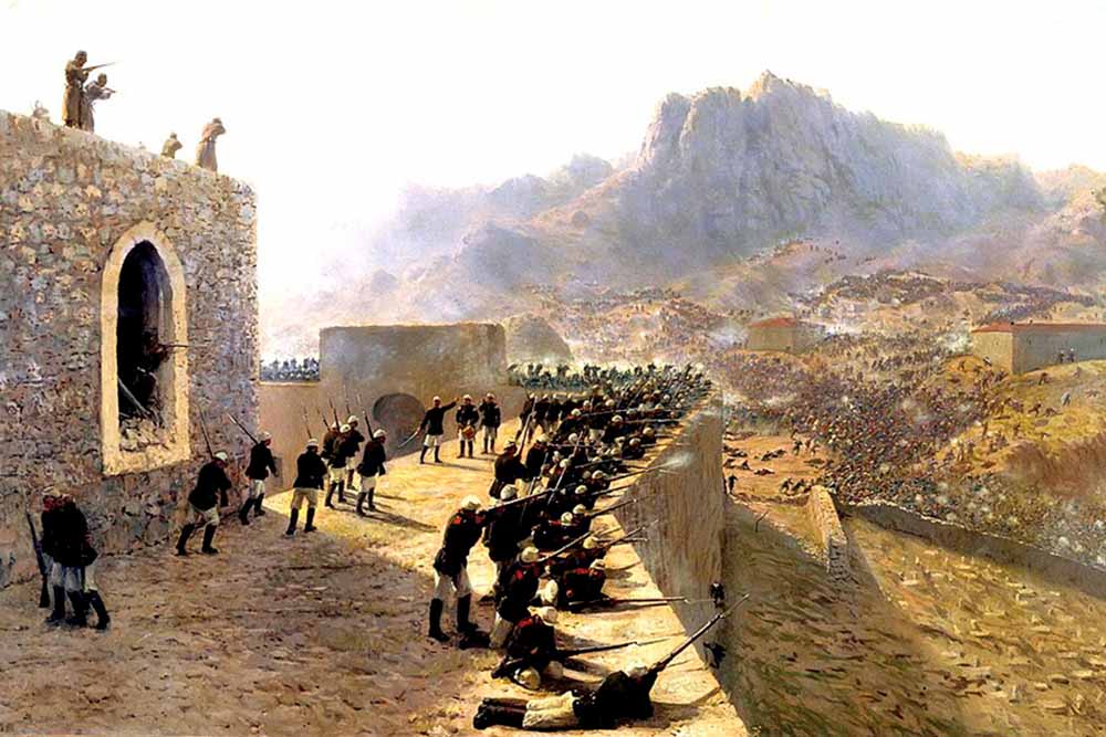 «Отбитие штурма крепости Баязет 8 июня 1877 года». Худ. Л. Ф. Лагорио, 1891 год.