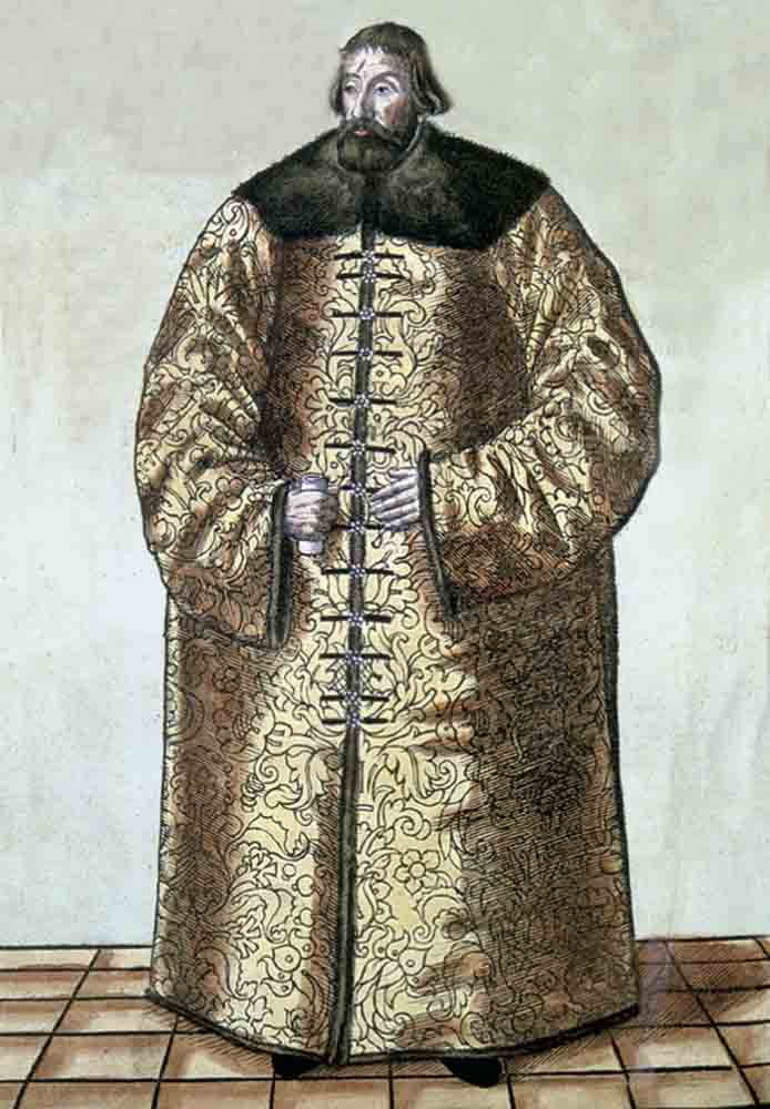 Sigismond von Herberstein revêtu de la pelisse russe que lui offrit Vassili III en 1517