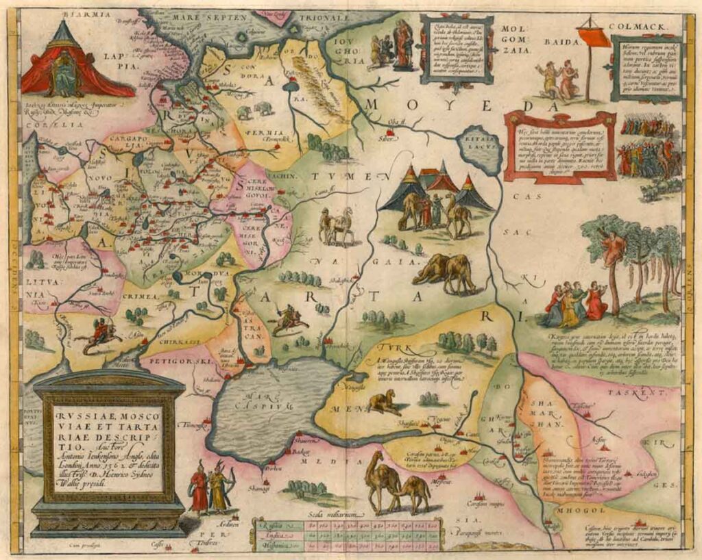 Карта Московии и Тартарии Антония Дженкинсона. 1562 год. Фото предоставлено Н. Золотаревой