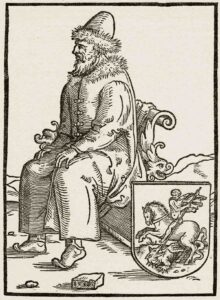 Portrait of Vasily III. Engraving from the Vienna edition of Notes on Muscovy, 1557