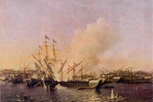 «Гангутский бой». Лев Каменев. 1857 год