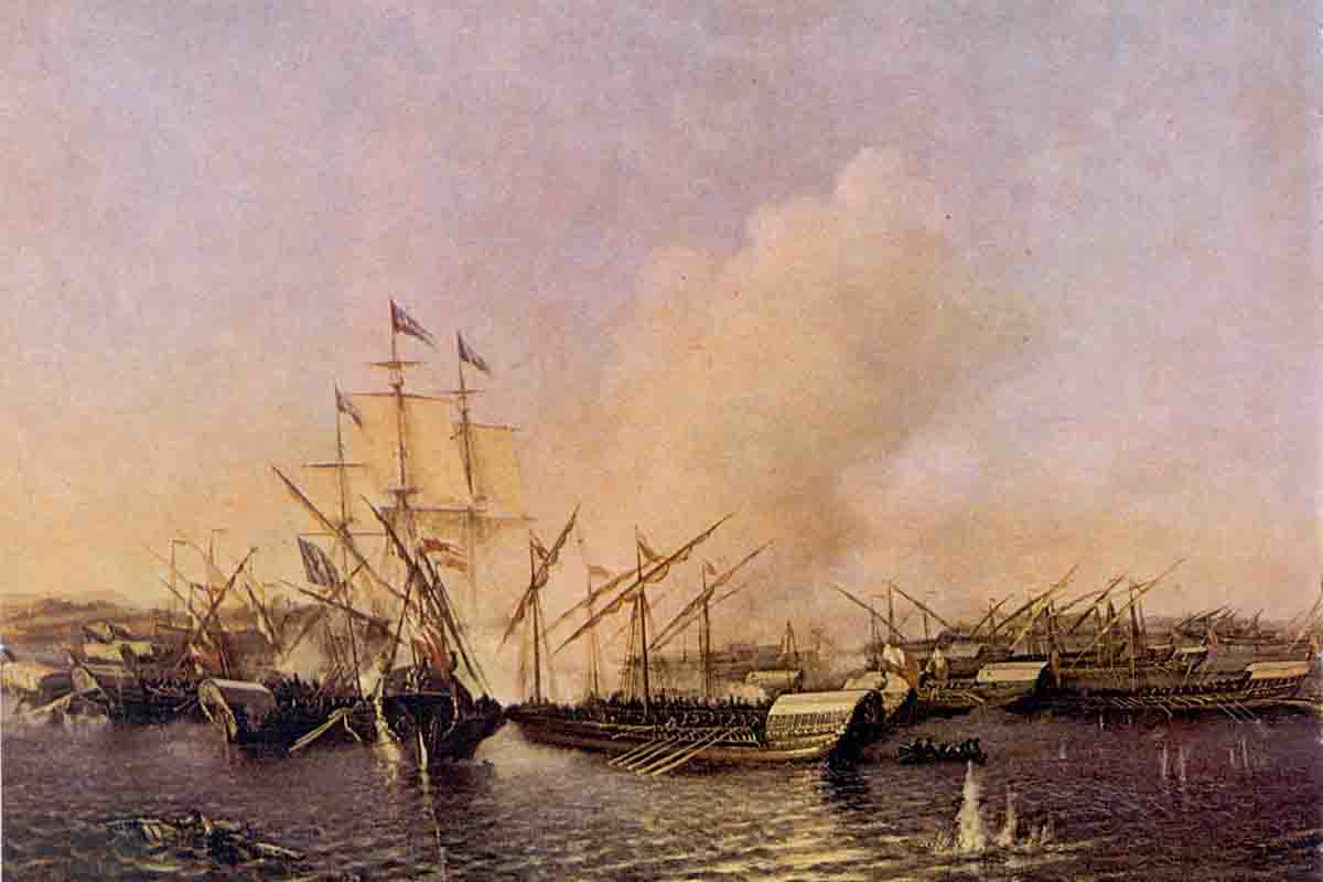 «Гангутский бой». Лев Каменев. 1857 год