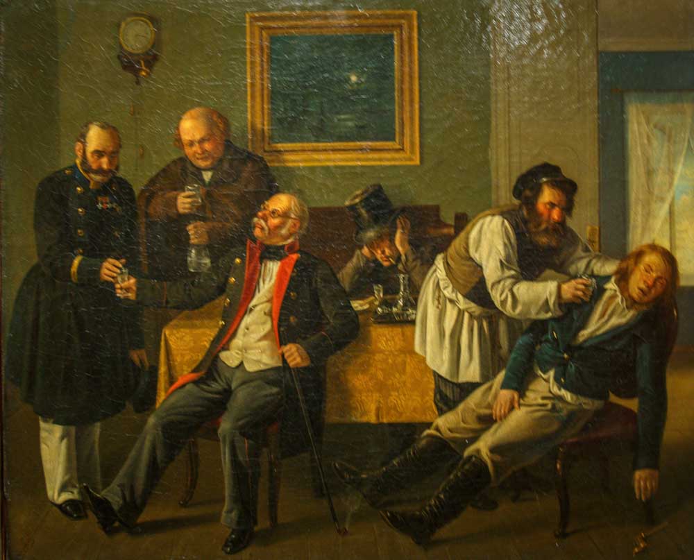 А.С. Михайлов. Пирушка. 1850-е годы