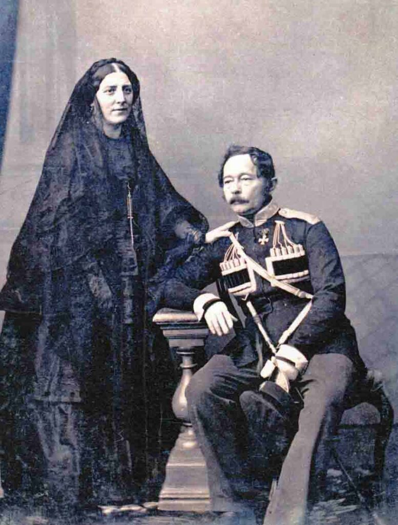 Н.Н. Муравьев-Амурский с супругой Екатериной. 1860-е годы